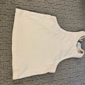 H&M Off-White Ribbed Top